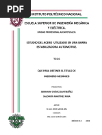 Tesis - Estudio Del Acero Utilizado en Una Barra Estabilizadora Automotriz PDF