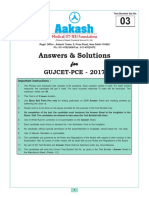 Answers & Solutions: For For For For For GUJCET-PCE - 2017