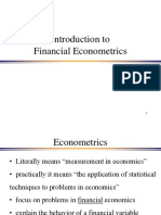 Introduction To Financial Econometrics