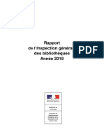 Rapport Annuel 2018 Inspection Générale Bibliotheques