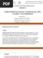 Equipo N°5 - Caracteristicas Fisicas y Quimicas Del Zinc y Plomo