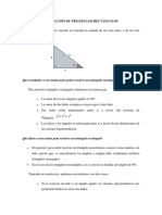 Resolución de Triángulos Rectángulos