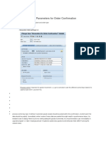 Transaction OPK4 - Parameters For Order Confirmation