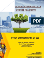 Study On Properties of Cellular Light Weight Concrete