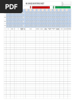 4M Change Monitoring Sheet: If There Is Any Change During The Shift Mark It With Red