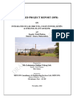 Detailed Project Report (DPR) : Integrated Sugar (5000 TCD), Cogen Power (30 MW) & Ethanol Plant (60 KLPD)