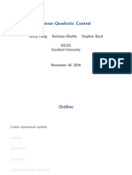 Linear-Quadratic Control: Jenny Hong Nicholas Moehle Stephen Boyd EE103 Stanford University