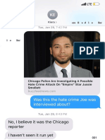 Text Messages From Cook County State's Attorney in Jussie Smollett Case