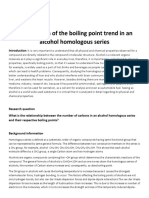 Database Investigation Homologous Series