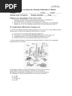 Prueba Ciencias Naturales 4 Ecosistemas