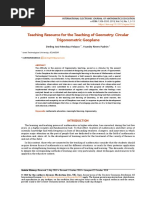 Teaching Resource For The Teaching of Geometry Circular Trigonometric Geoplane 3936