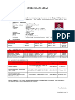 Curriculum Vitae: To: Crewing Manager