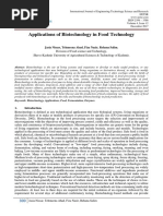 Applications of Biotechnology in Food Technology