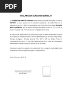 Declaracion Jurada de Domicilio