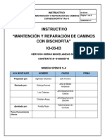 IO-03-03 Mantención y Rep. Caminos Bischofita Rev 0 FORMATO