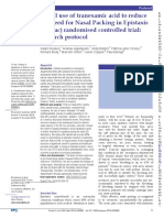 Novel Use of Tranexamic Acid To Reduce The Need For Nasal Packing in Epistaxis (Nopac) Randomised Controlled Trial: Research Protocol