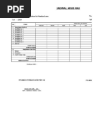 Contoh Jadwal Arus Kas