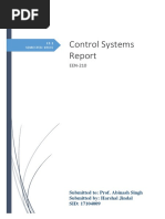 Control Systems: EE-1 SEMESTER: 18192