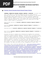 Internal Combustion Engines Heywood Chapter 3 Solution PDF