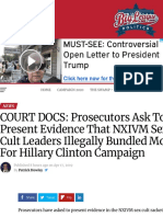 COURT DOCS: Prosecutors Ask To Present Evidence That NXIVM Sex Cult Leaders Illegally Bundled Money PDF