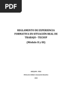 Reglamento de Experiencia Formativa