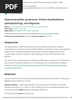 Hypereosinophilic Syndromes - Clinical Manifestations, Pathophysiology, and Diagnosis - UpToDate