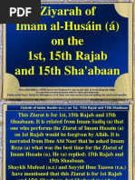 ZiyaratImamHussain 1st 15th Rajab 15th Shabaan PDF