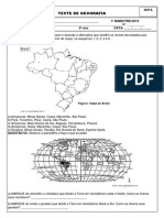 Teste de Geografia