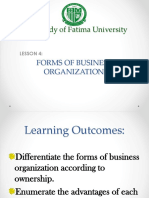 Lesson 4 5forms of Business Organization