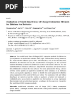 Energies: Evaluation of Model Based State of Charge Estimation Methods For Lithium-Ion Batteries