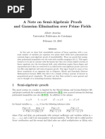 Gaussian Semi Algebraic