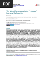 The Role of Technology in The Process of Learning Mathematics