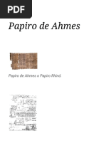 Papiro de Ahmes - La Enciclopedia Libre