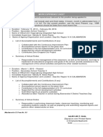 CS Form No. 212 Attachment - Work Experience Sheet