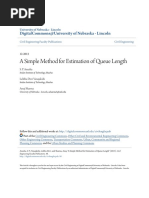 A Simple Method For Estimation of Queue Length: Digitalcommons@University of Nebraska - Lincoln