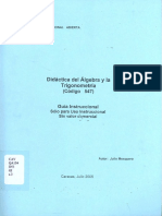 Didactica Del Algebra y La Trigonometria PDF