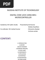 Buddha Institute of Techonology Digital Code Lock Using 8051 Microcontroller