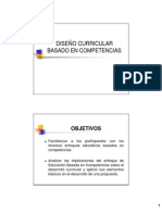 Diseño Curricular Basado en Competencias