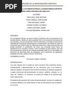 Articulo: EVALUACIÓN DE LA PAVIMENTACIÓN EN LA AVENIDA MEXICO DISTRITO DE JOSE LEONARDO ORTÍZ, PROVINCIA DE CHICLAYO