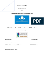 Summer Internship Project Report ON Quantitative Analysis of SBI Mutual Fund