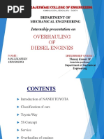 Overhauling OF Diesel Engines: Internship Presentation On