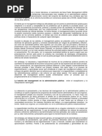 La Traición Del Management en La Administración Pública: Entre El Escepticismo y La