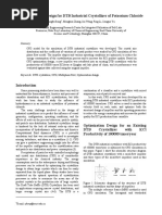 Optimization Design For DTB Industrial Crystallizer of Potassium Chloride