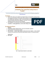 Best Practice For Modeling Thin Liquid Film Coating Flows in ANSYS Fluent