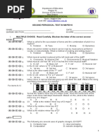 2nd Periodical Test in Mapeh 6 2017