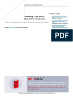 Analysis of Scientific Processing Skills and Its Corelation With Comulative Achievement Index