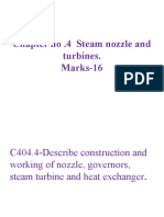 Chapter No .4 Steam Nozzle and Turbines. Marks-16