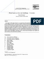 Wind Loads On Low Rise Buildings - A Review: University of Roorkee, Roorkee, Lndia