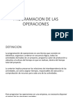 Programacion de Las Operaciones