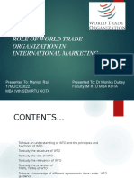 Role of World Trade Organization in International Marketing